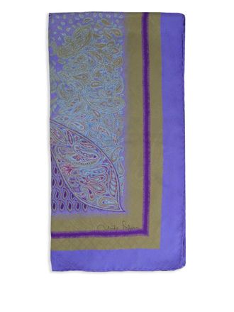 Mila Schön Pre-Owned silk scarf - Blue