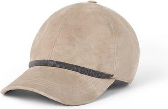 Brunello Cucinelli Baseball Cap with monili in Beige at Nordstrom, Size Medium
