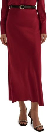 Favorite Daughter The Favorite Silk Blend Skirt in Cranberry at Nordstrom, Size X-Large