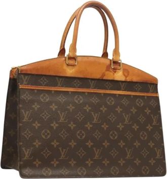 Louis Vuitton Tweedehands Canvas handtassen - Dames - Vintage Handtas - Bruin - ONE Size - Leer - Vintage