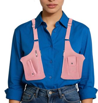 Generic Double Shoulder Armpit Bag Men, Adjustable Anti-Theft Holster for Secure and Convenient Carrying, Armpit Bag for Travel, Work, Passport, School, Money