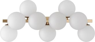 Maytoni Wandlampe Dallas Opalglas/Messing, 9-flammig