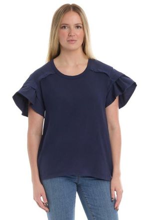 Wilt Ruffle Short Sleeve Tee in Naval Academy at Nordstrom, Size X-Small