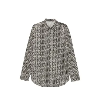 Balmain Monogram-print Button-down Shirt