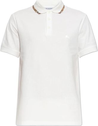 Burberry Eddie Polo - Heren - Polos - Wit - S - Katoen - Tops