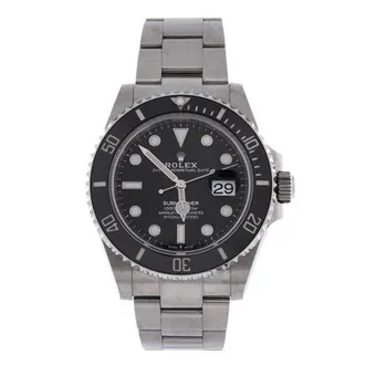 Rolex Oyster Perpetual Submariner Date Automatic Watch Stainless Steel and Cerachrom 41 in Metallic Silver at Nordstrom