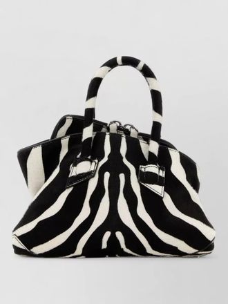 The Attico la passeggiata calf hair mini handbag