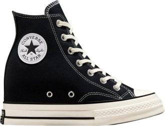 Converse Zwarte Canvas Platform Sneakers - Heren - Sneakers - Zwart - 36 1/2 EU - Schoenen