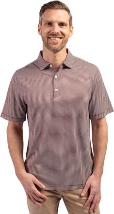 Cutter & Buck Forge Eco Double Stripe Stretch Recycled Mens Polo