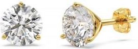 Allurez 0.50ct. 3-Prong Martini Diamond Stud Earrings 18kt Yellow Gold (G-H, VS2-SI1)