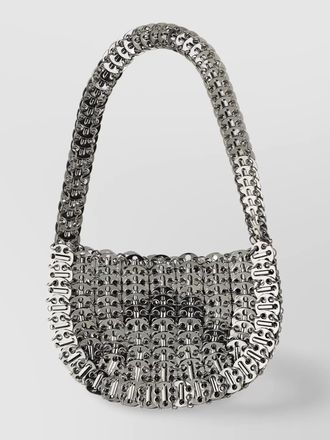 Paco Rabanne curved moon chainmail shoulder bag