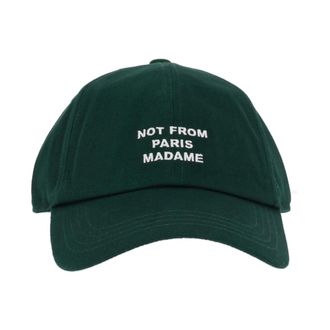 Dr&ocirc;le de Monsieur La Casquette Slogan - unisex - Petten - Groen - ONE Size - Katoen - Accessoires
