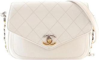 Chanel Pre-owned Vintage Flap Crossbody - - Pre-owned - Donna - Bianco - ONE SIZE