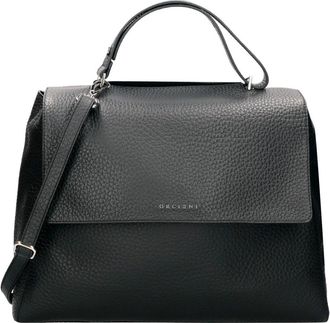 Orciani Handtas - Dames - Handtassen - Zwart - ONE Size - Leer - Tassen