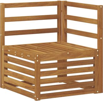 vidaXL Sof&aacute; De Esquina Para Exteriores Madera De Acacia S&oacute;lida Natural Vidaxl
