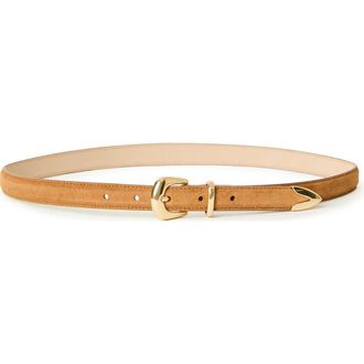 B-Low The Belt Leo Suede Belt in Camel Gold at Nordstrom, Size X-Small
