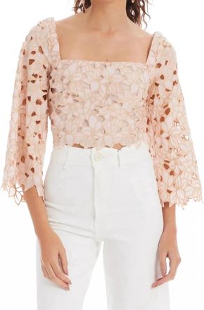 Allison New York Poppy Crop Top In Blush