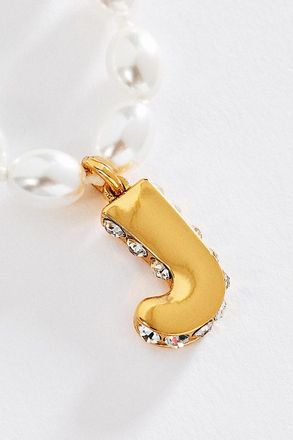 Anthropologie Pearl Initial Necklace