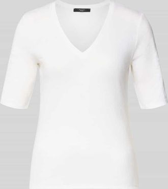 Max Mara Regular Fit T-Shirt aus Leinen-Mix Modell OPZIONE in Weiss, Gr&ouml;&szlig;e XXL