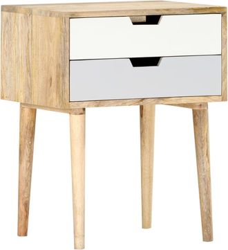 vidaXL Mesita De Noche De Madera Maciza De Mango 47x35x59 Cm Vidaxl