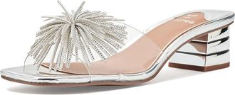 J. Rene&eacute; Ozara Slip On Sandals Womens Sandals Clear/Silver : 10.5 M (B), Synthetic
