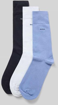 HUGO BOSS Socken aus Baumwoll-Mix im 3er-Pack Modell UNI in Hellblau, Größe 39-42