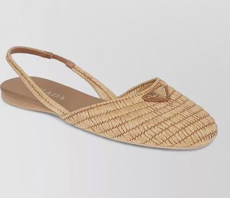 Prada woven flat sole ballerina sandals