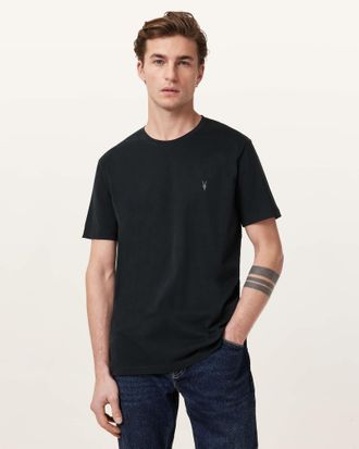 AllSaints Brace Brushed Cotton Crew Neck T-Shirt