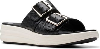 Clarks Drift Buckle Slide Sandal in Black Woven at Nordstrom Rack, Size 6.5