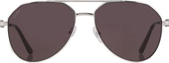 Cartier C Decor Grey Pilot Mens Sunglasses CT0364S 001 59