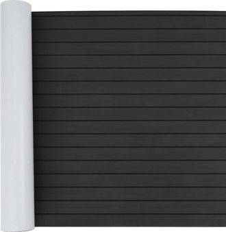 vidaXL Alfombra Para Barcos Rayado Gris Oscuro Y Negro 240 X 90 Cm Eva Vidaxl