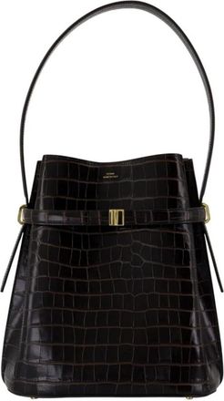 Toteme Belted Bucket Bag - Dames - Schoudertassen - Bruin - ONE Size - Leer - Tassen