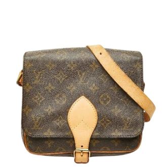 Louis Vuitton Pre-owned Cross Body Bags, female, Brown, Size: ONE SIZE Pre-owned Cartouchiere MM Monogram Shoulder Bag