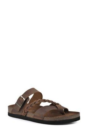 White Mountain Hazy Leather Footbed Sandal in Whiskey/Leather at Nordstrom Rack, Size 6.5