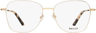 Bally BY5036H Metal Butterfly Frame Eyeglasses - Gold