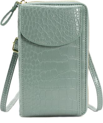 Generic Women PU Leather Phone Bag with Shoulder Strap Wallet Clutch for Shopping Holiday Convenient Pocket Card Slots Cash Pockets Zipper Adjustable Attachab