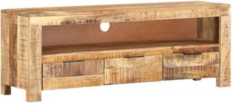 vidaXL Vidaxl - Mueble Para Tv De Madera Maciza De Mango Rugosa 110x30x40 Cm
