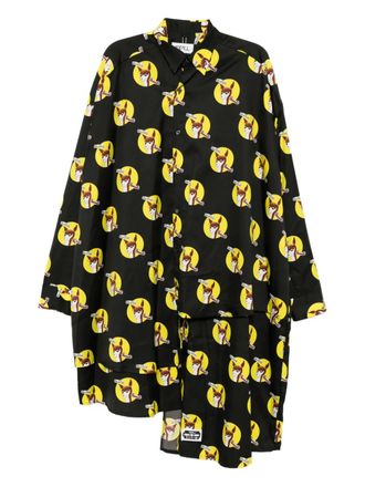 KIDILL x Jamie Reid long shirt - men - Polyester - One Size - Black