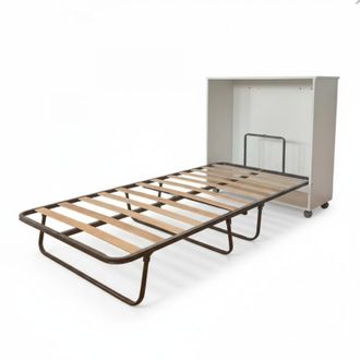 Muemue Cama Plegable Plegatin Con Colch&oacute;n Blanco 106x99.2x40.2cm