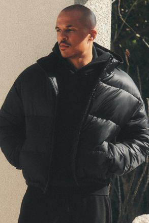 Alo | Cold Front Puffer Jacket in Black, Size: Medium