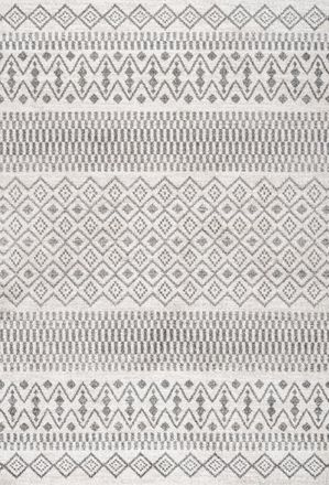 Jonathan Y Designs Ifrane Berber Geometric Stripe Area Rug in Cream/gray at Nordstrom, Size 3Ft 0In X 5Ft 0In