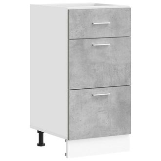 Berkfield Home Bottom Cabinet Concrete Grey 40x46x81.5 cm Engineered Wood