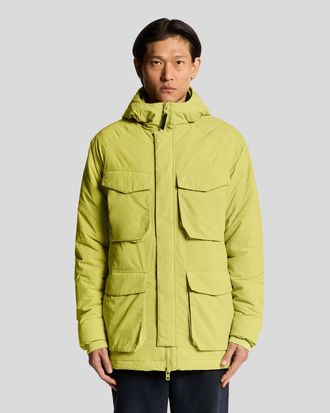 Lyle & Scott Militair Ge&iuml;nspireerde Ge&iuml;soleerde Parka - Geel