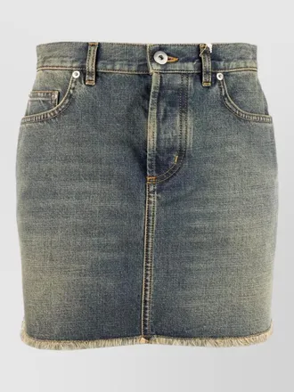 Dior skirt frayed hem back and front pockets