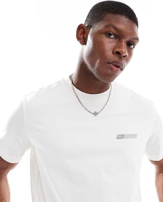 Paul Smith T-shirt bianca vestibilità classica con logo PS tilt-Bianco