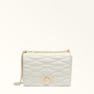 Furla 1927 Borsa A Tracolla M Panna Bianco Nappa Di Pelle Di Vitello Di Lusso Trapuntata Dattero Donna