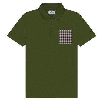 Aquascutum Active Beach Sailor Check Polo Legergroen Poloshirt