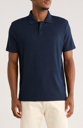 Calvin Klein Textured Jacquard Knit Polo in Dark Sapphire at Nordstrom Rack, Size Xx-Large