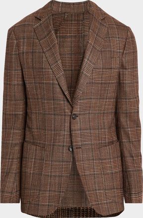 Sartorio Men & apos;s Wool and Silk Glen Plaid Single-Breasted Sport Coat