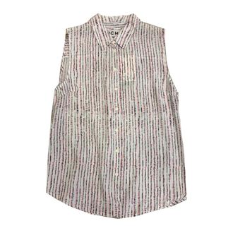 Ichi Ichi - Mallia Mouwloze Flare Top - Dames - Tops - Veelkleurig - Maat: L Katoen